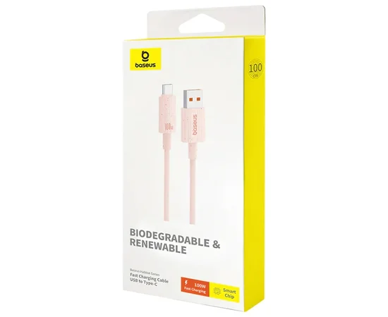 Дата кабель Baseus Habitat Series Fast Charging USB to Type-C 100W (1m) (P10360203421) Wheat Pink