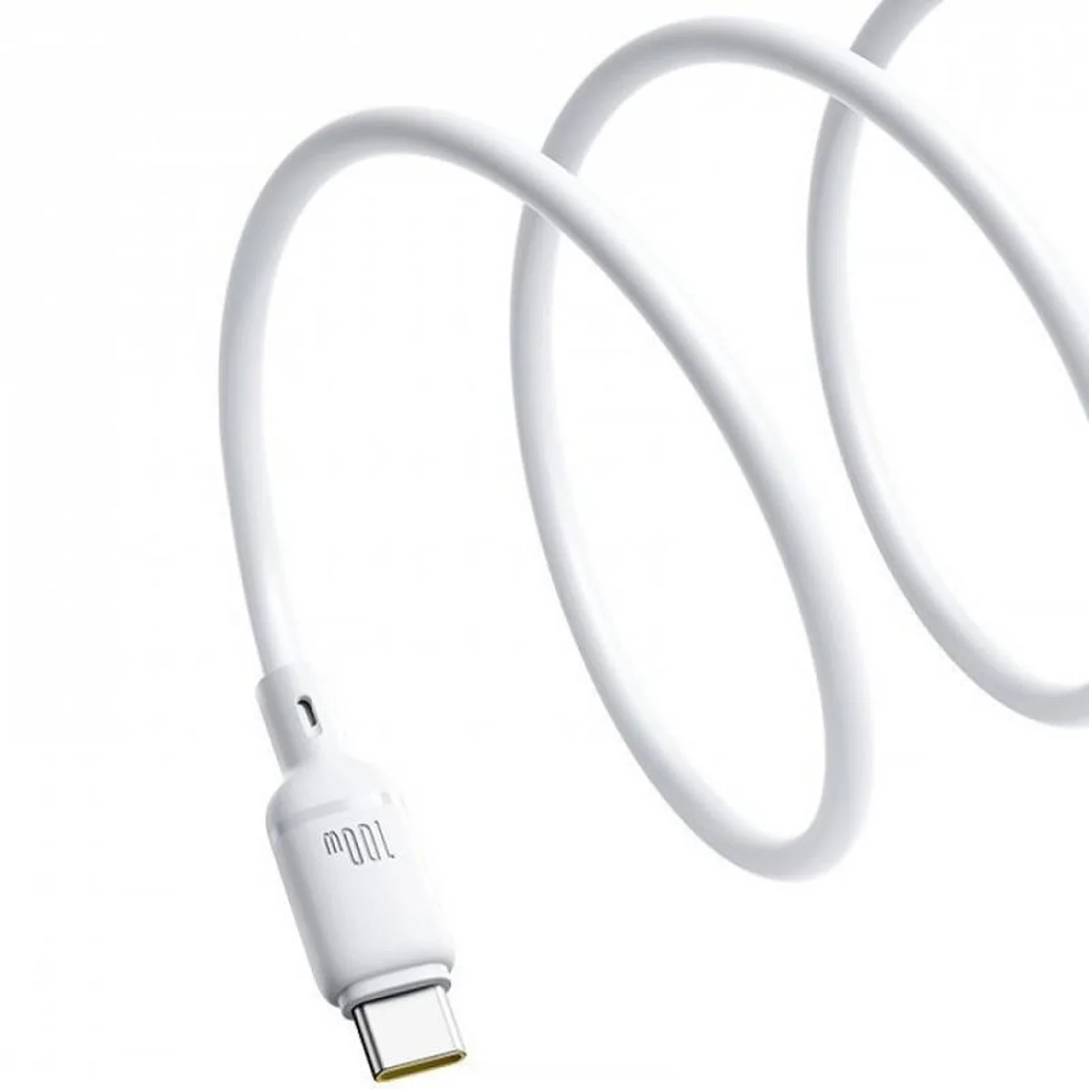 Дата кабель Baseus Silky Series OS Fast Charging Type-C to Type-C 100W (2m) (P10377704) Moon White