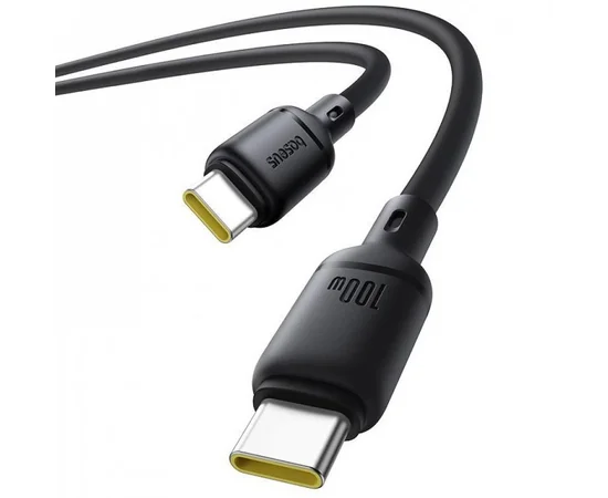 Дата кабель Baseus Silky Series OS Fast Charging Type-C to Type-C 100W (2m) (P10377704) Cluster Black