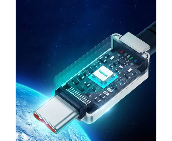 Дата кабель Baseus Unbreakable Series Fast Charging Type-C to Type-C 100W 1m (P10355800111-0) Stellar White