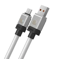 Дата кабель Baseus CoolPlay Series USB to Type-C 100W (1m) (CAKW00060) White