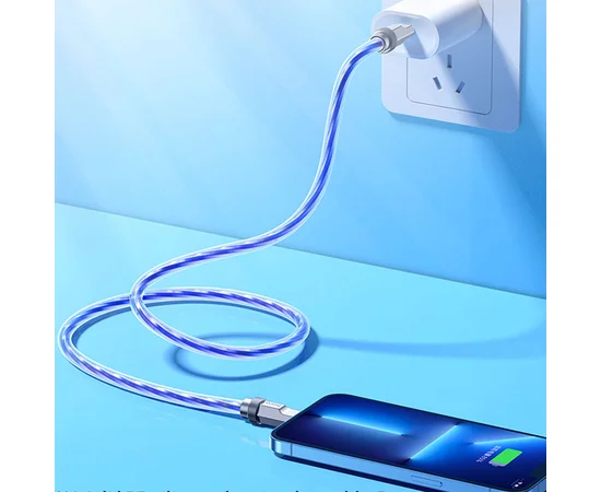 Дата кабель Hoco U113 Solid 20W Type-C to Lightning (1m) Blue