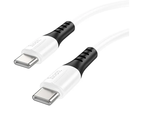 Дата кабель Hoco X82 Silicone Type-C to Type-C 60W (1m) White