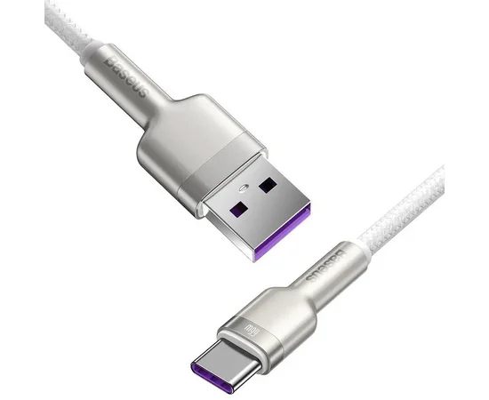 Дата кабель Baseus Cafule Metal Data USB to Type-C 66W (1m) (CAKF00010) White