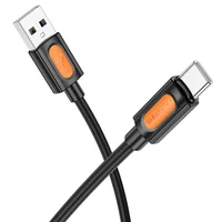 Дата кабель Borofone BX114 Structure USB to Type-C 3A (1m) Black
