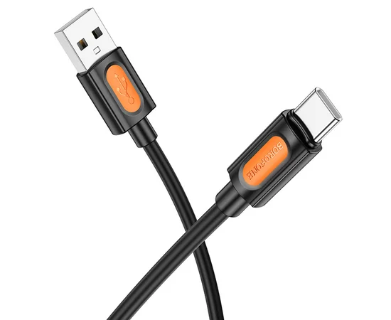 Дата кабель Borofone BX114 Structure USB to Type-C 3A (1m) Black