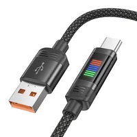 Дата кабель Hoco U126 Lantern 5A USB to Type-C (1.2m) Black