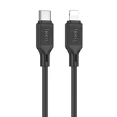 Дата кабель Hoco X90 Cool silicone Type-C to Lightning 20W (1m) Black