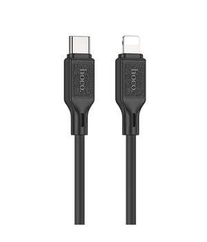 Дата кабель Hoco X90 Cool silicone Type-C to Lightning 20W (1m) Black