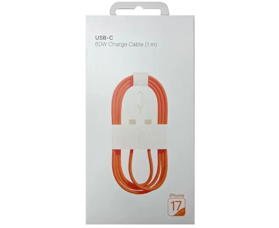 Дата кабель USB-C to USB-C FineWoven iP17 for Apple (AAA) (1m) (box) Orange