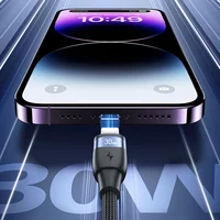 Дата кабель Usams US-SJ635 U85 Type-C to Lightning 30W (2m) Black