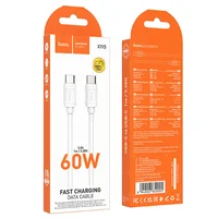 Дата кабель Hoco X115 Surpass Type-C to Type-C 60W (1m) White