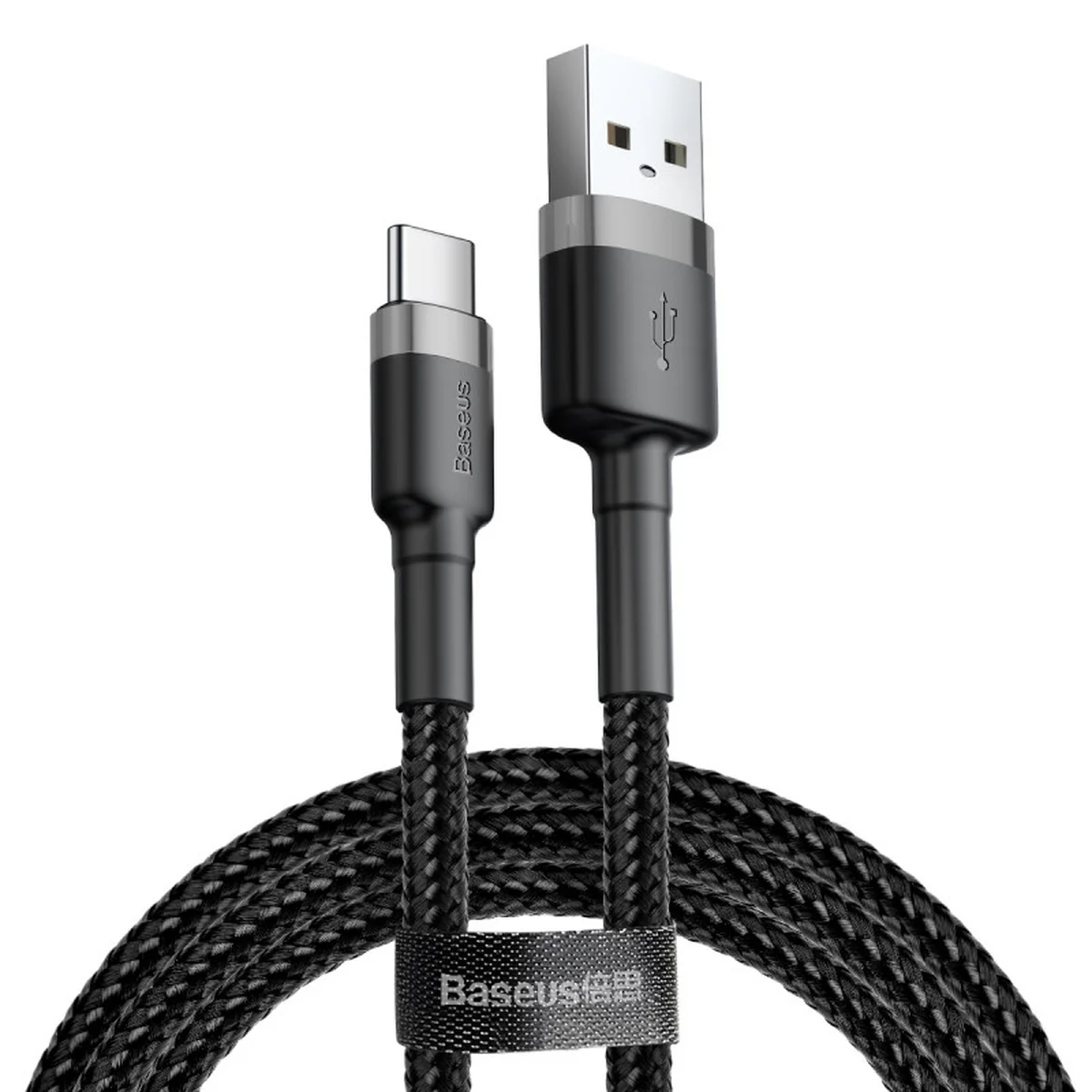 Дата кабель Baseus Cafule USB to Type-C Cable 3A (0.5m) (CATKLF-A) Серый / Черный