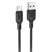 Дата кабель Borofone BX113 Lenny USB to Type-C 3A (2m) Black