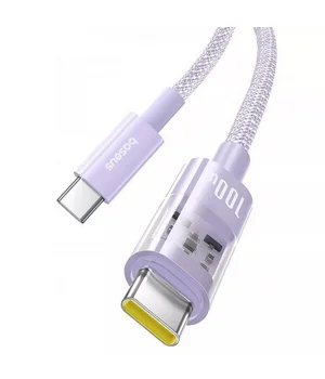 Дата кабель Baseus Gem Fast Charging Type-C to Type-C 100W (1m) (P10373000111) Nebula Purple
