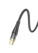 Дата кабель Hoco U121 Gold standard Transparent Discovery Edition USB to Type-C (1.2m) Black