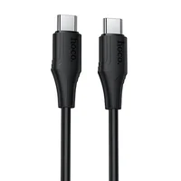 Дата кабель Hoco X124 Bien silicone Type-C to Type-C 60W (1m) Black