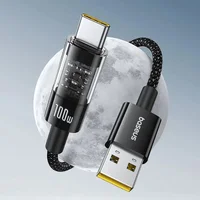 Дата кабель Baseus Gem Fast Charging USB to Type-C 100W (2m) (P10373002111) Cluster Black