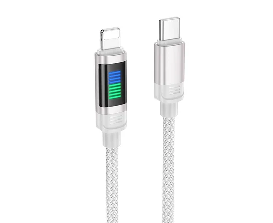 Дата кабель Hoco U126 Lantern 27W Type-C to Lightning (1.2m) Gray