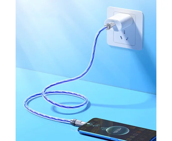 Дата кабель Hoco U113 Solid 100W Type-C to Type-C (1m) Blue