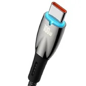 Дата кабель Baseus Glimmer Series Fast Charging Data Cable USB to Type-C 100W 1m (CADH00040) Black