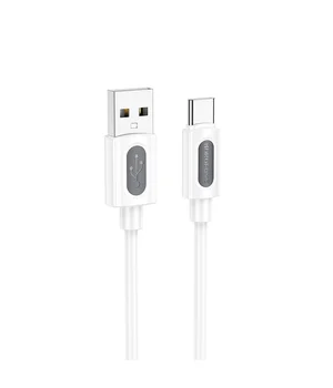 Дата кабель Borofone BX114 Structure USB to Type-C 3A (1m) White
