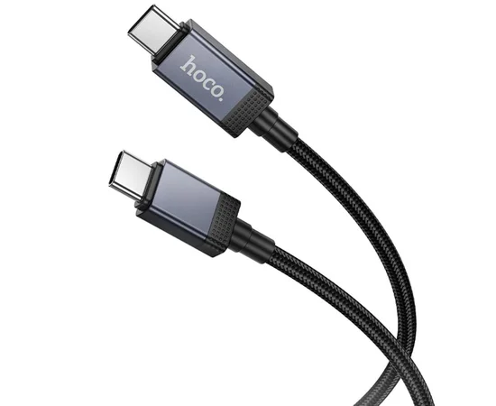 Дата кабель Hoco X118 Generous with display Type-C to Type-C 60W (1m) Black