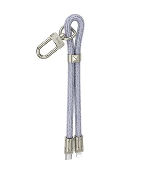 Дата кабель-шнурок Hoco GH5 Elegant Type-C to Lightning (0.21m) Denim Blue