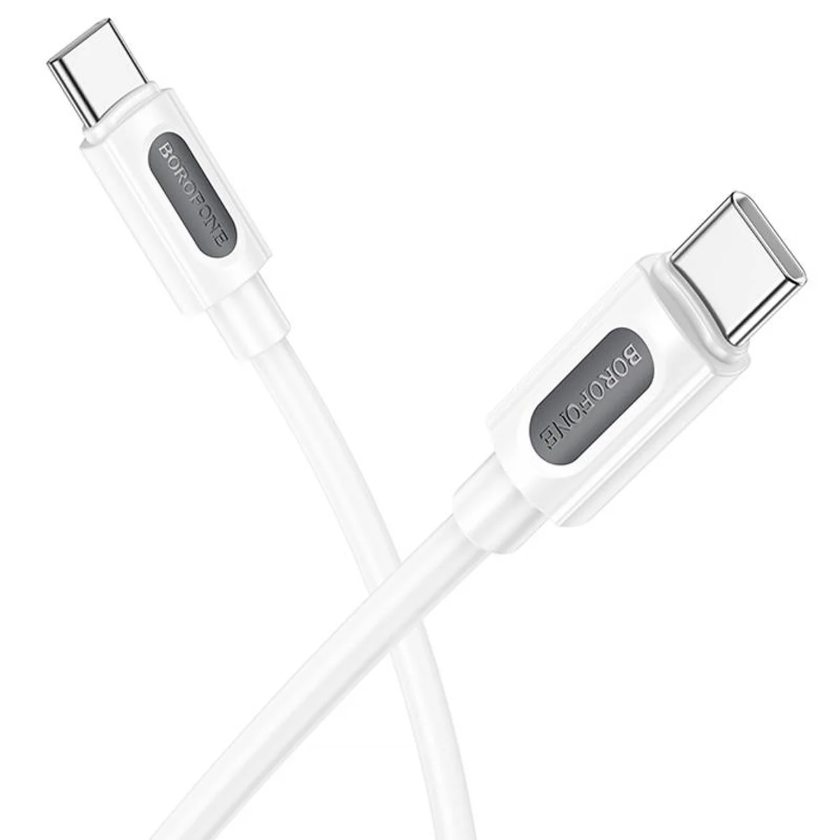 Дата кабель Borofone BX114 Structure Type-C to Type-C 60W (1m) White