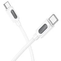Дата кабель Borofone BX114 Structure Type-C to Type-C 60W (1m) White