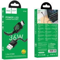 Дата кабель Hoco U146 Mundo USB to Type-C 36W (1.2m) Black