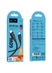 Дата кабель Hoco X124 Bien silicone Type-C to Type-C 60W (1m) Black