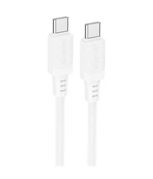 Дата кабель Borofone BX115 Lotto Type-C to Type-C 60W (1m) White