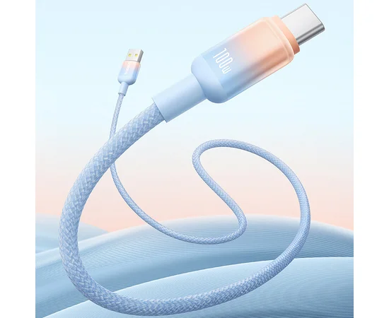 Дата кабель Baseus Discolor Series Fast Charging USB to Type-C 100W (1m) (P10374903) Galaxy Blue