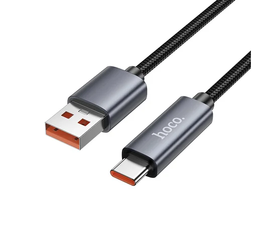 Дата кабель Hoco X112 Favor with display USB to Type-C 5A (1m) Black