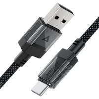 Дата кабель Acefast C12-04 USB to Type-C 3A (1.2m) Black