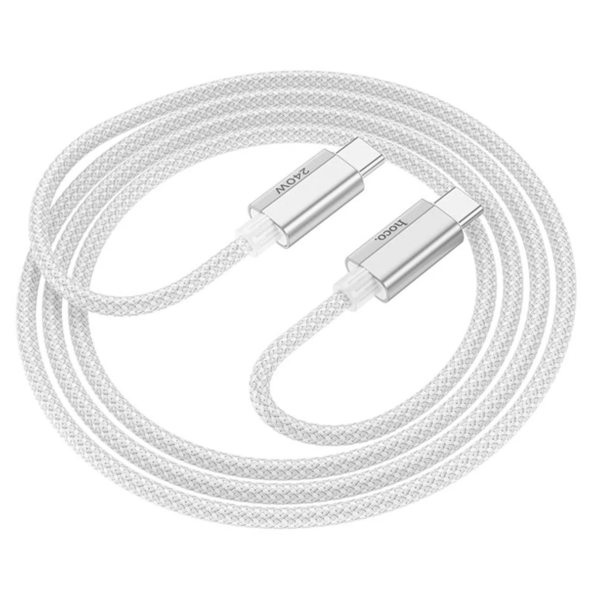 Дата кабель Hoco U134 Primero Type-C to Type-C 240W (1.8m) Gray