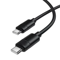 Дата кабель Borofone BX123 Leya Type-C to Type-C 60W (1m) Black