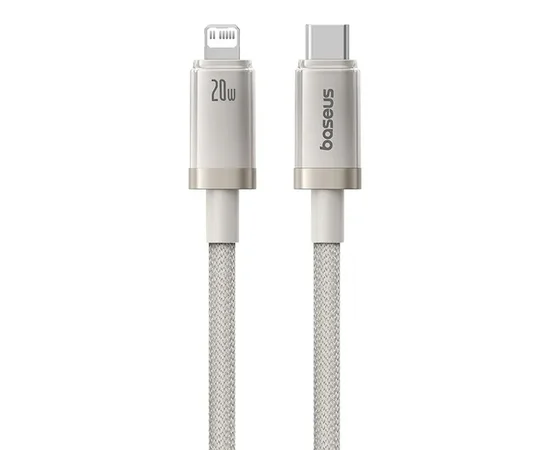 Дата кабель Baseus Titanium Alloy Fast Charging Type-C to Lightning 20W (1m) (P10378101) Galaxy Titanium Gold