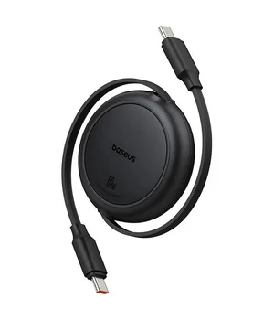 Дата кабель Baseus Free2Pull Mini Retractable Type-C to Type-C 60W (1m) (P10364500) Cluster Black