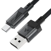 Дата кабель Acefast C12-04 USB to Type-C 3A (1.2m) Black