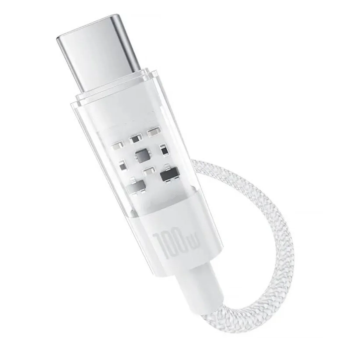 Дата кабель Baseus Gem Fast Charging Type-C to Type-C 100W (2m) (P10373000111-01) Moon White