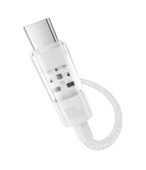 Дата кабель Baseus Gem Fast Charging Type-C to Type-C 100W (2m) (P10373000111-01) Moon White