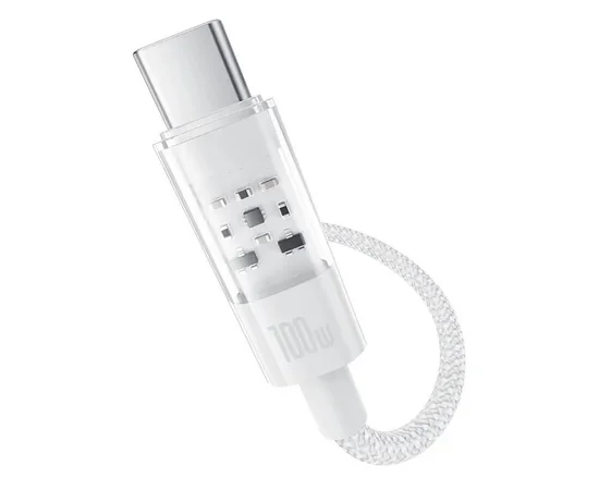 Дата кабель Baseus Gem Fast Charging Type-C to Type-C 100W (2m) (P10373000111-01) Moon White