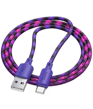 Дата кабель Hoco X116 Meridian USB to Type-C 3A (1m) Gradient Purple Mix