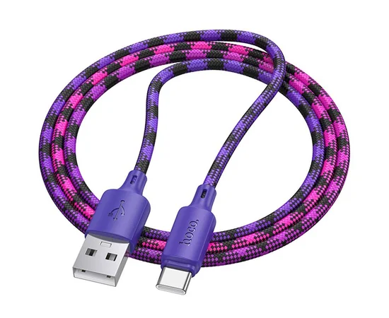 Дата кабель Hoco X116 Meridian USB to Type-C 3A (1m) Gradient Purple Mix