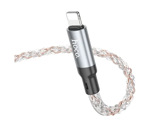 Дата кабель Hoco U112 Shine 20W Type-C to Lightning (1m) Gray