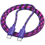 Дата кабель Hoco X116 Meridian Type-C to Type-C 60W (1m) Gradient Purple Mix