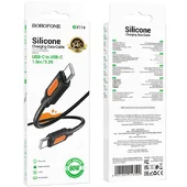 Дата кабель Borofone BX114 Structure Type-C to Type-C 60W (1m) Black
