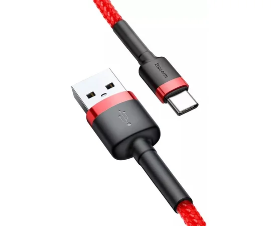 Дата кабель Baseus Cafule Type-C Cable 2A (2m) (CATKLF-C) Красный
